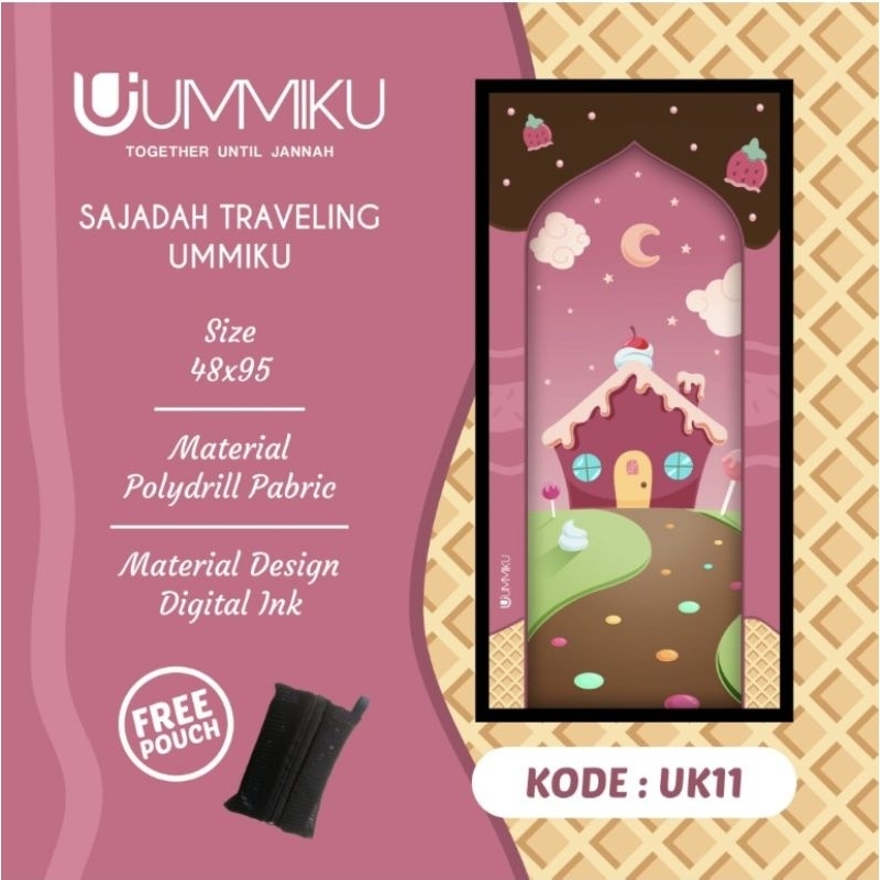 SAJADAH TRAVEL UMMIKU |sajadah lipat kekinian "kids series"