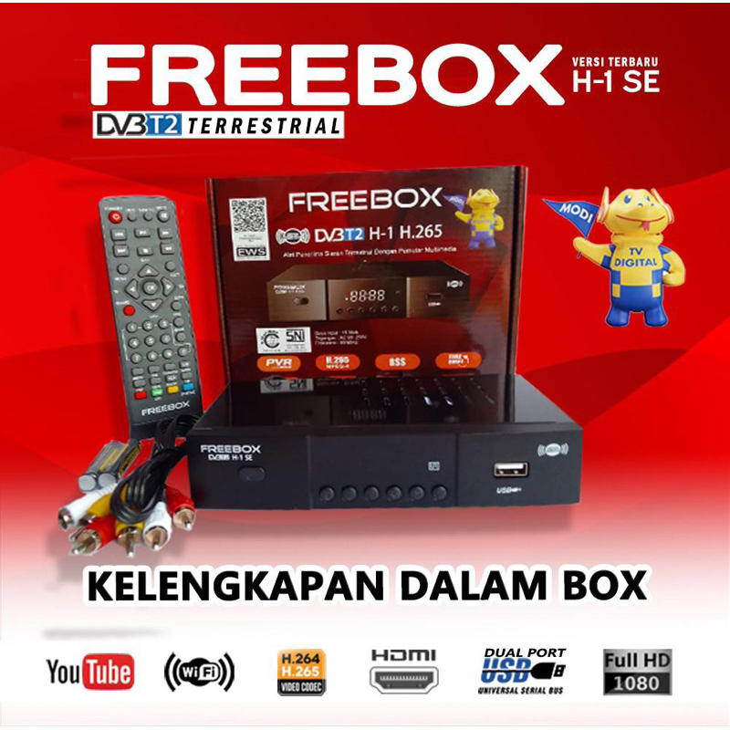 HARGA AGEN SET TOP BOX DVB-T2 FREEBOX H1 SE