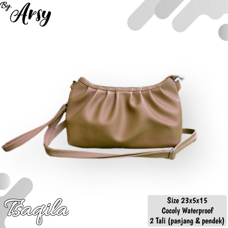 Tsaqila bag by Arsy/tas selempang wanita/pouch wanita/dompet wanita/tas selempang 2 tali waterproof/multifungsi/tas selempang slempang bahu slingbag sling bag wanita chocoly polos tas wanita selempang wanita
