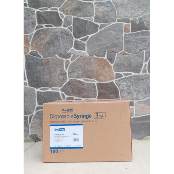 Per Box Onemed 3ml Disposable Syringe 3 ml Spuit Onemed 3cc Onemed 3 cc Disposable Syringe 3cc Spuit