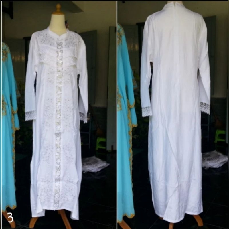 gamis putih gamis katun silk gamis manasik