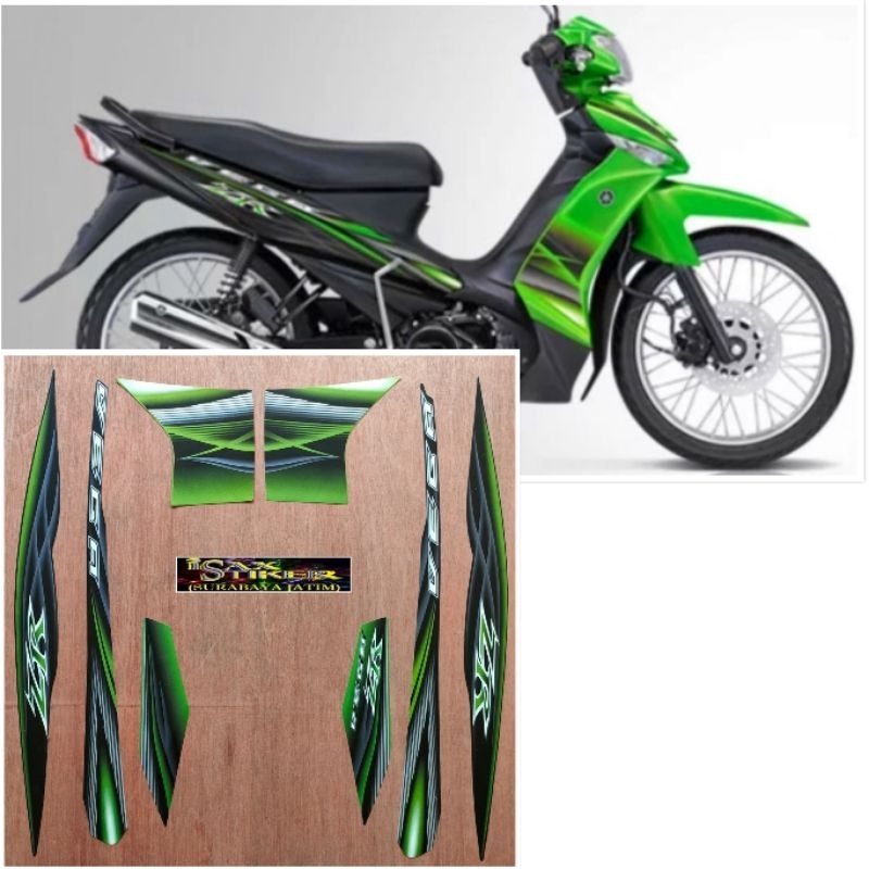 Striping original Yamaha Vega ZR hijau tahun 2012