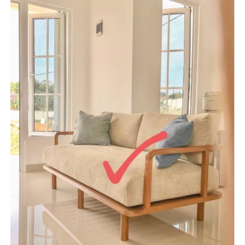 SOFA MINIMALIS MODERN KAYU JATI SOLID | SOFA KAYU JATI MODERN KEKINIAN
