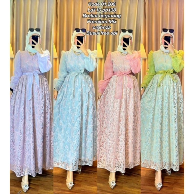 gamis brukat premium mix organza