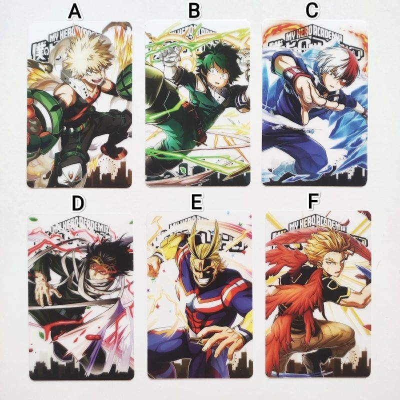 Boku no Hero Academia 2 My Hero Academia Transparent Photo Anime Card Midoriya Bakugou Todoroki All 