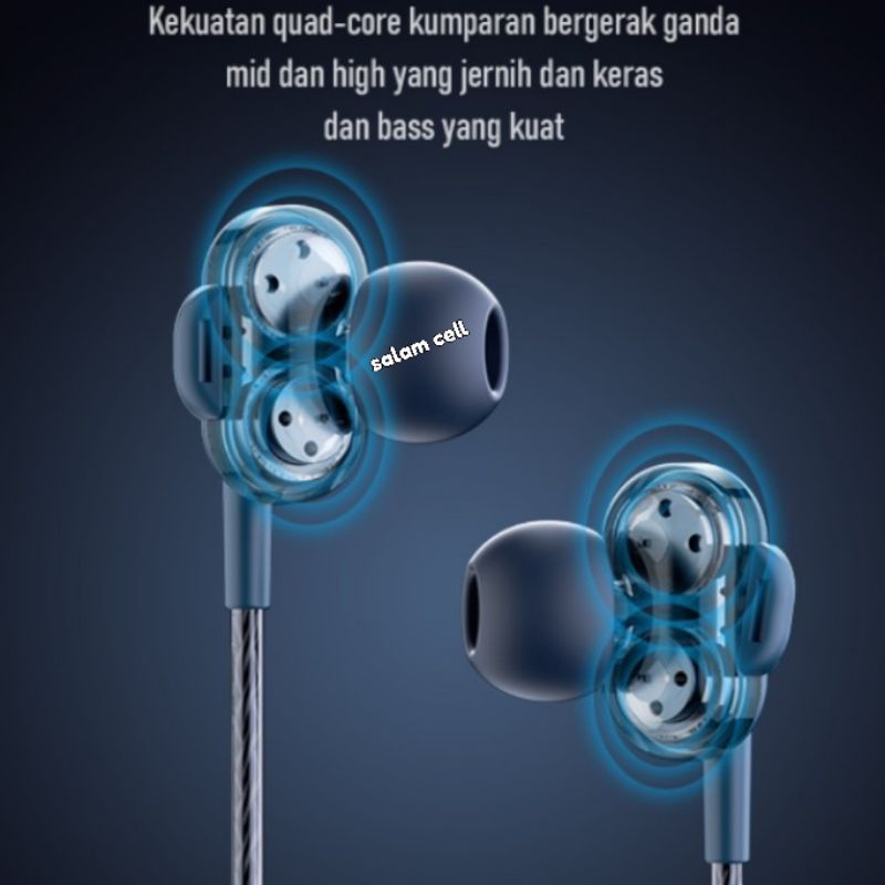 Headset Robot RE30 4speaker Super Bass Original Garansi Resmi