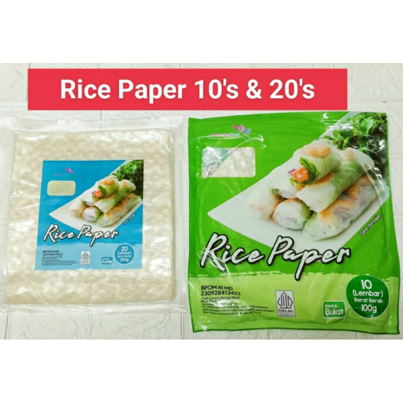 

Rice paper/bentuk bulat&kotak/isi 10&20 lembar