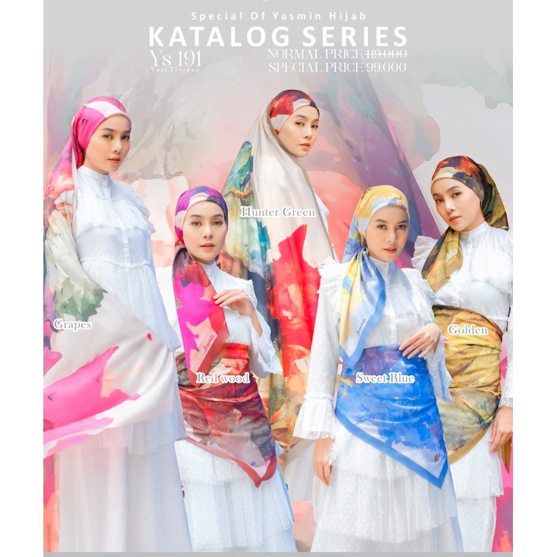 Hijab Segi Empat Baniescoop Dzakiya Scarf Ys 191 By Yasmin Hijab Segiempat Motif Bunga