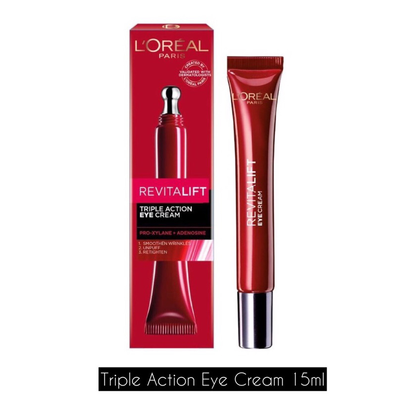 Loreal Paris Revitalift Triple Action Eye Cream Skin Care 15ml