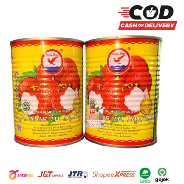 

(JSO) Lychee kaleng Herring Brand 567gr / leci kaleng / lychee in syrup