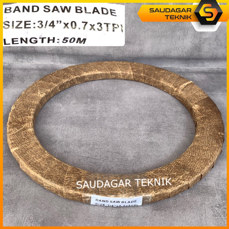 Bandsaw Gergaji Pita Kayu Band Saw Blade 3/4&quot; X 0.7 X 3 TPI 50 Meter