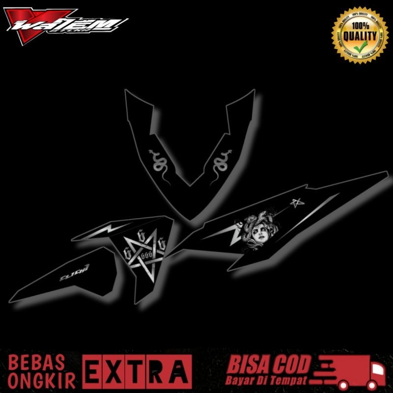 STRIPING TRANSPARAN VARIO LED OLD 125 150 VARIO LED 2015 2017 CUSTOM STRIPING MEDUSA