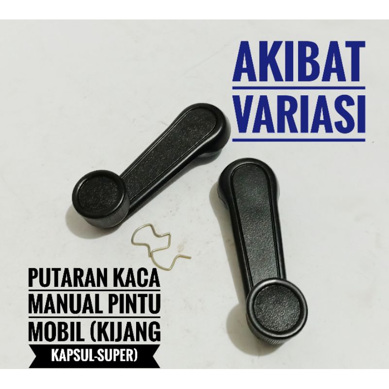 Putaran Kaca Manual Pintu Mobil Kijang Kapsul Super Engkol Kaca Mobil Kijang Hitam