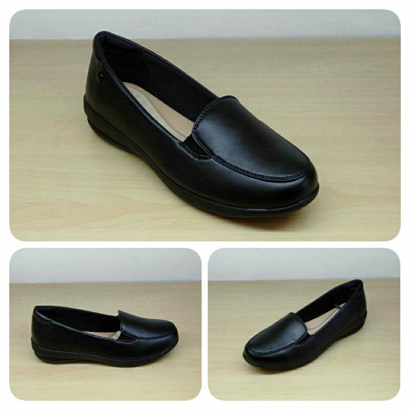 Sepatu Pantopel Wanita Bata Comfit Model Terbaru Original Bahan Sintetis Warna Hitam - 6516309
