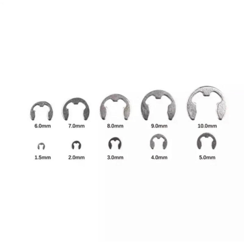 Snap E Ring E Klip STAINLESS STEEL 200 pcs 1.5~10 mm