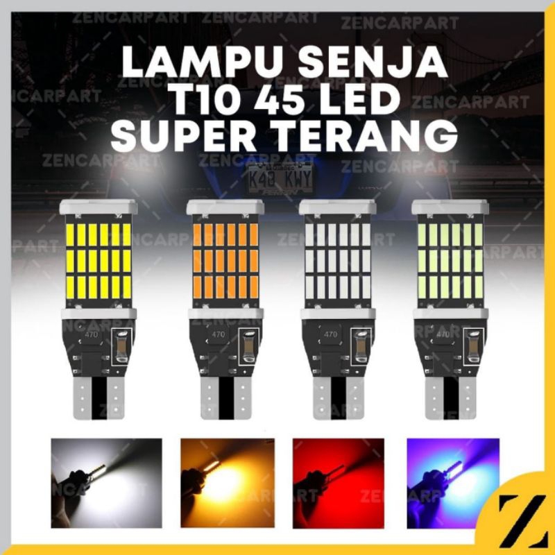 lampu sein dajal 45 led t10 super terang Sein Senja 12volt motor mobil Hrg 1pcs