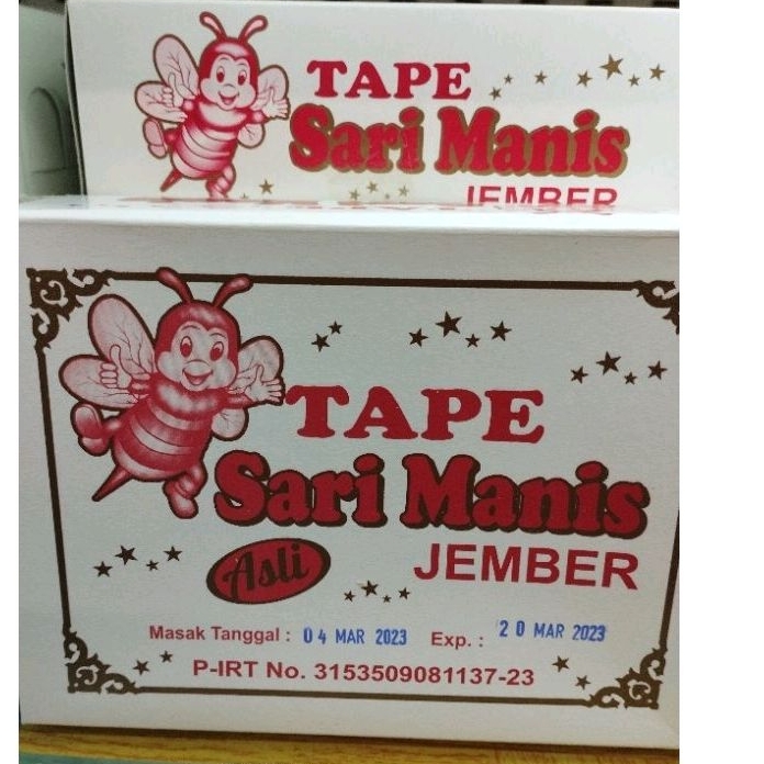 

tape sari manis jember/pcs