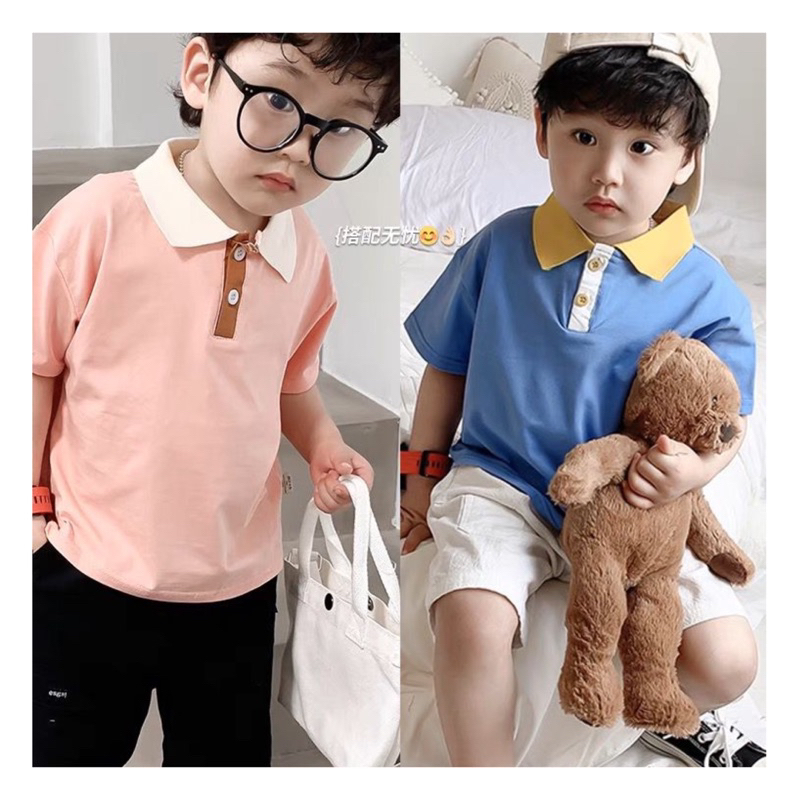 Kemeja Polo Anak Import Kemeja Anak Laki Lak Perempuan Unisex Import Kemeja Atasan Anak Laki Laki Import Fashion Korea