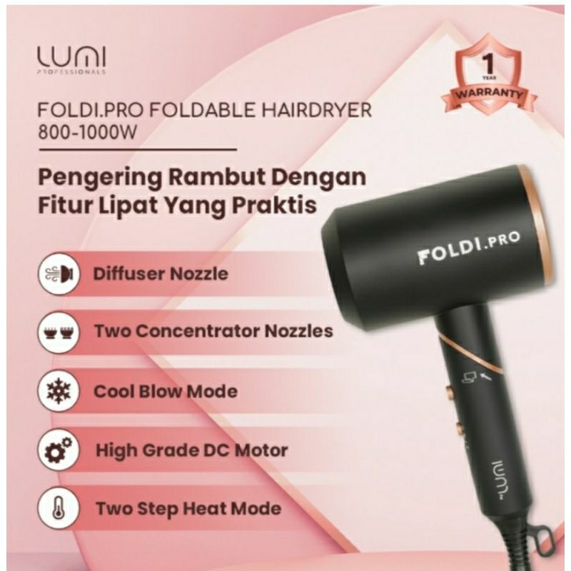 Hair dryer Foldi Pro Lumi