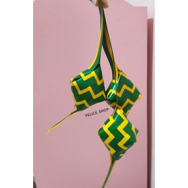 ketupat hiasan lebaran / ketupat pita jepang