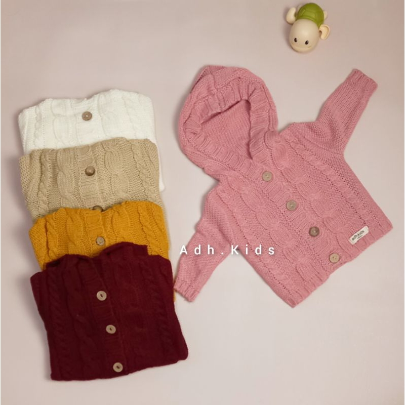 Cardigan Hooble rajut bayi &amp; anak 0 month - 03 years|Newborn