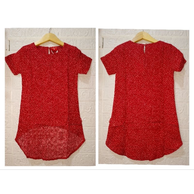 Cool Girl Blus merah l.pendek