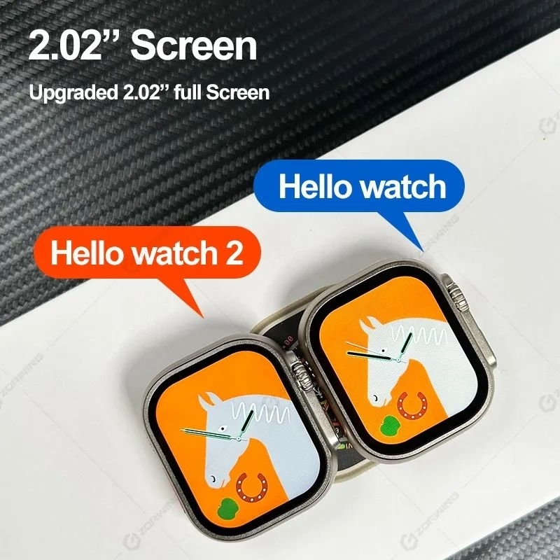 HELLO WATCH 2 ULTRA MEMORY 1GB ROM REFRESH RATE 6OHz H11 UPGRADED SMARTWATCH ORIGINAL