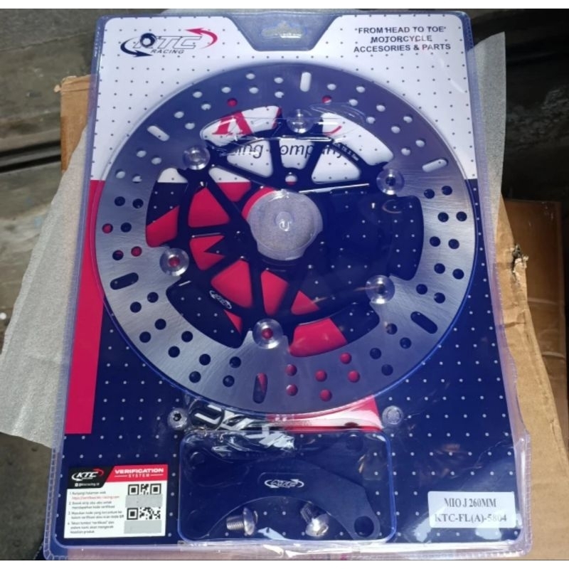 Piringan Cakram Original KTC Racing Mio J Mio M3 Fino Soul GT ukuran 260mm 3lubang CNC Floating