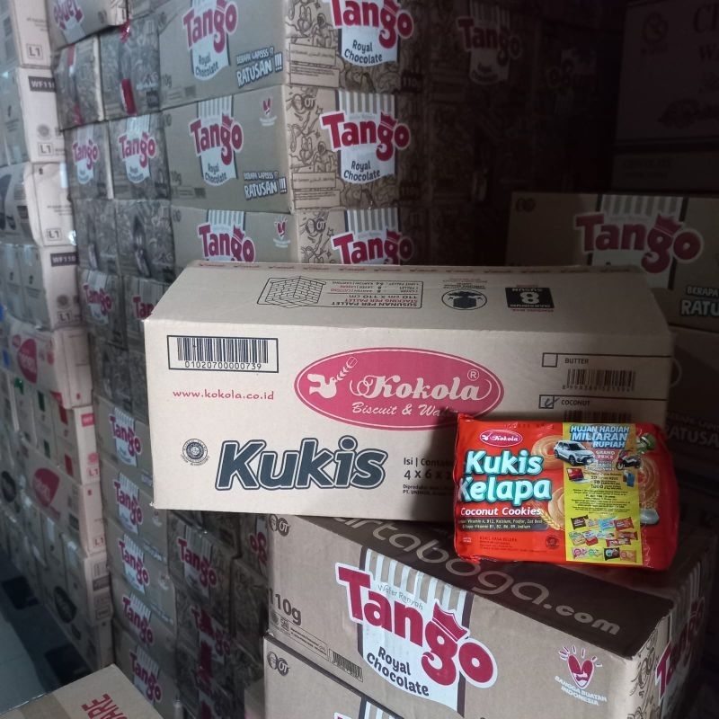 

Kukis kokola 218 gram 1 dus isi 24 pcs