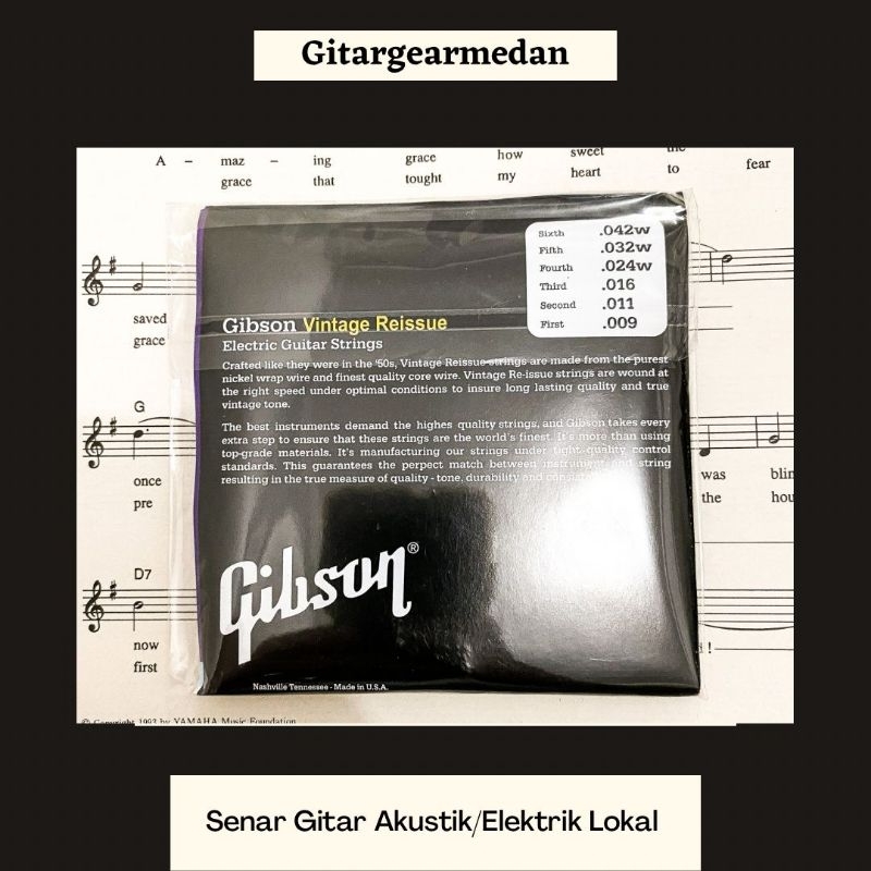 SENAR GITAR AKUSTIK DAN ELEKTRIK LOKAL GIBSON USA GS-740UL