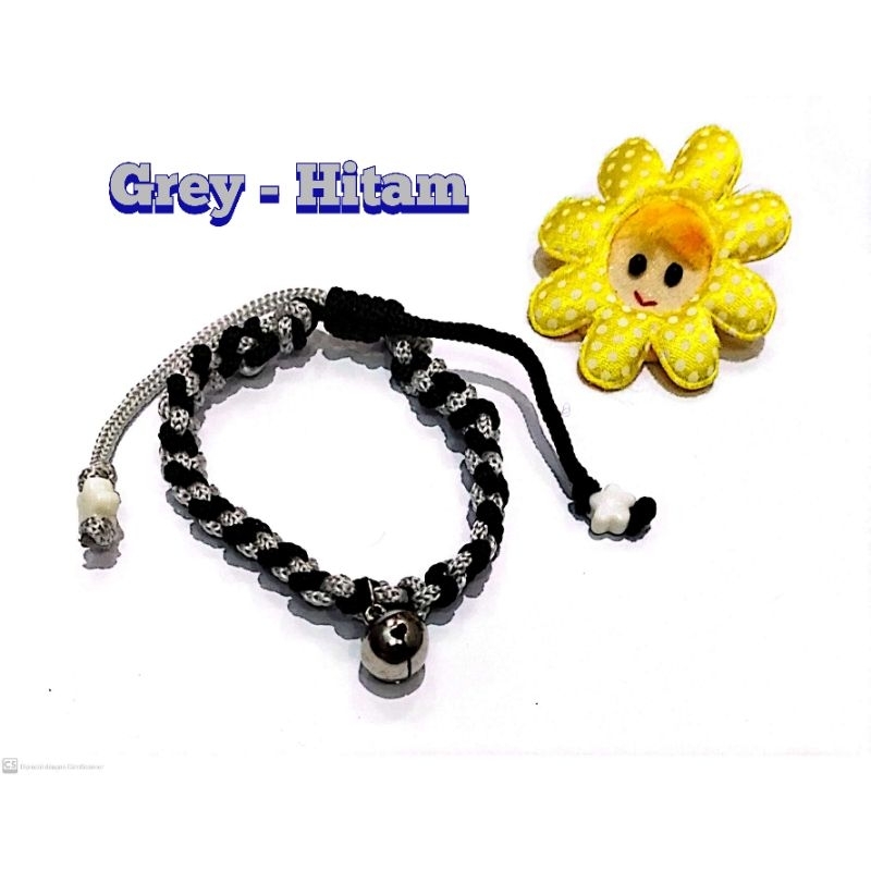 Kalung Lonceng Kucing / Anjing Anyam Tali Kur