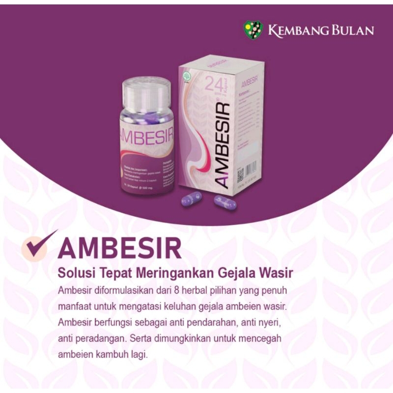 Ambesir Kapsul isi 12 obat Wasir Ambeien BAB sakit