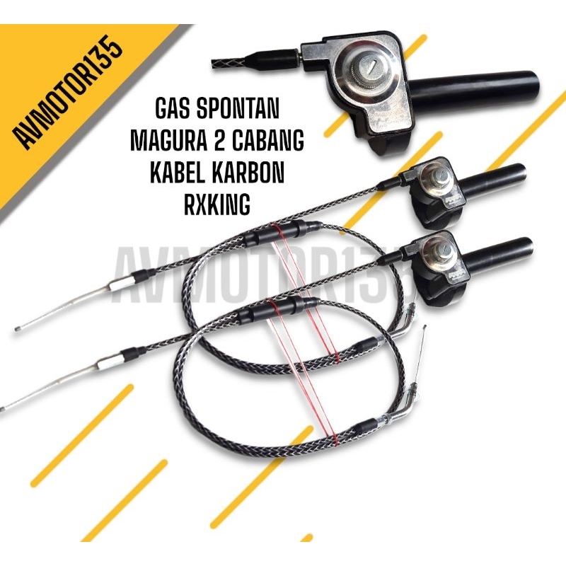 Gas spontan magura gas spontan rx king 2 cabang kabel karbon tahun muda