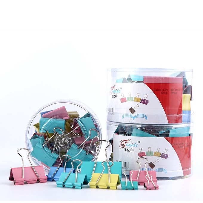 

Gannise 24pcs 32mm Binder Paper Clip Warna Warni Besi Klip Jepit Kertas GN-ST0263