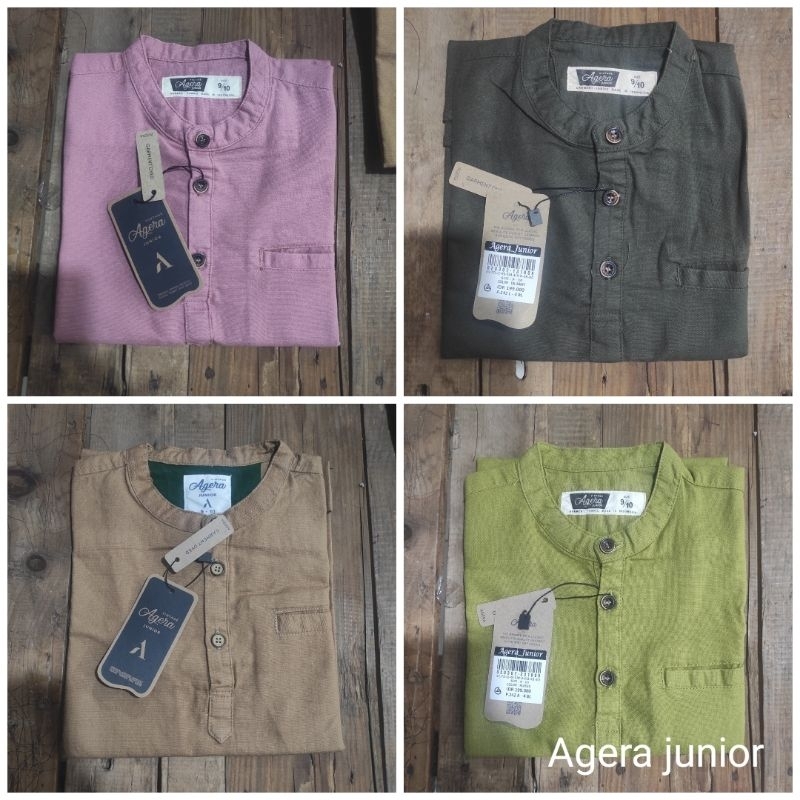 Baju kemeja hem koko kemko anak lengan pendek soft cotton original agera new