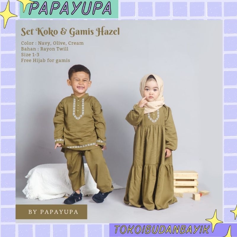 Ready Koko &amp; gamis Hazel by PAPAYUPA Estimasi size 1-3 thn