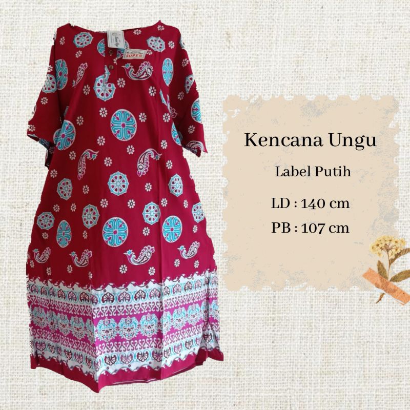 Daster Kencana Ungu // Kencana Ungu Original // Daster // Kencana Ungu Label Putih // Daster Jumbo