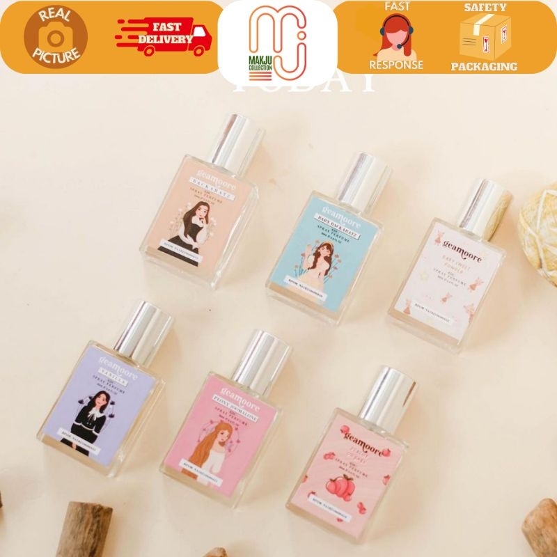 parfum spray geamoore 15 ml dan 30 ml BPOM wangi tahan lama