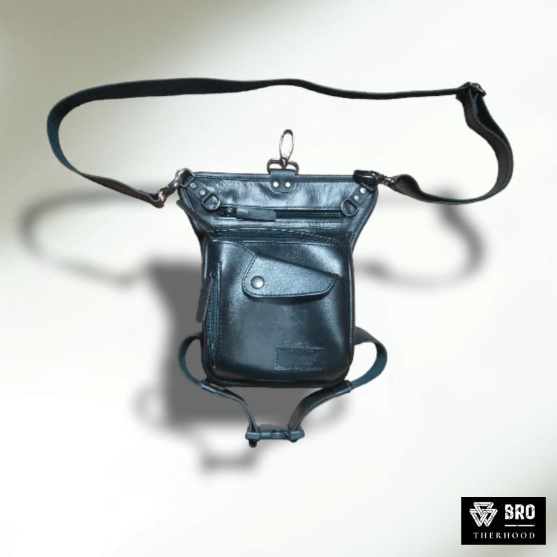 tas pinggang / tas paha / tas slempang kulit sapi TPB02
