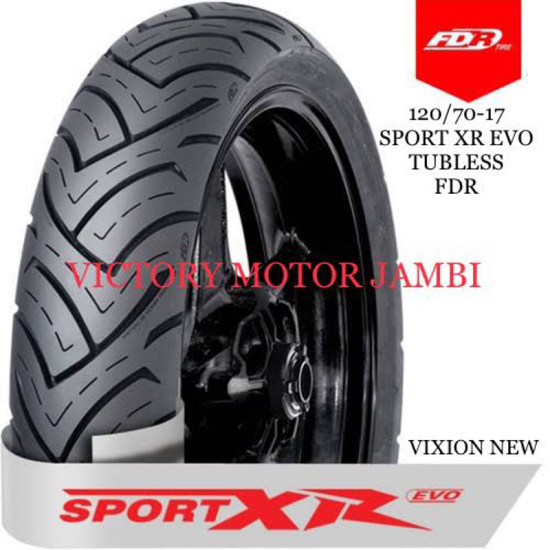 BAN LUAR BELAKANG VIXION NEW 120/70-17 SPORT XR EVO TUBLESS FDR