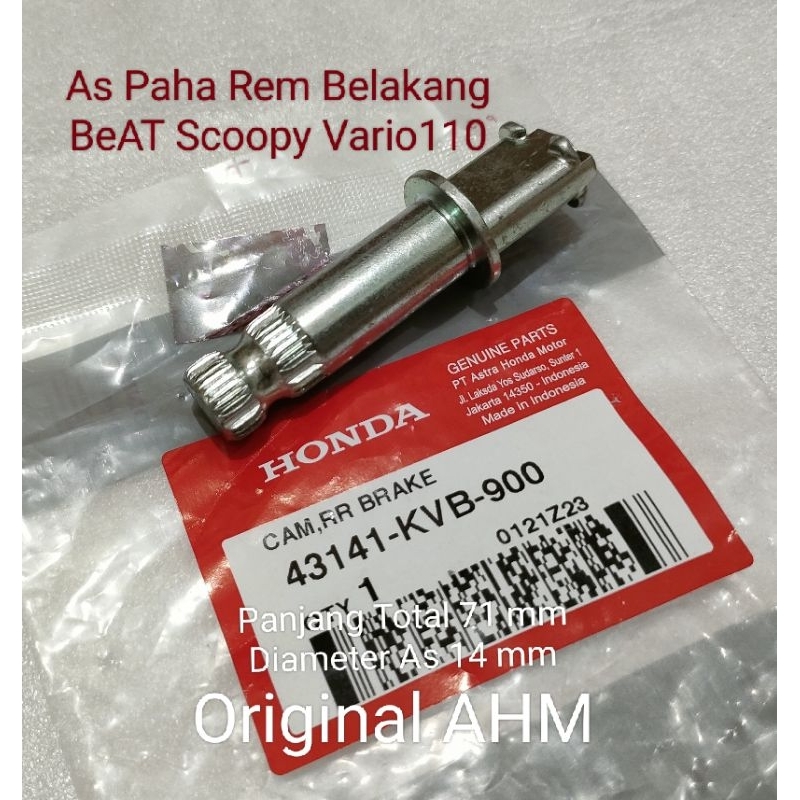 Cam As Paha Rem Belakang BeAT Scoopy Vario110 Ori AHM 43141 KVB 900