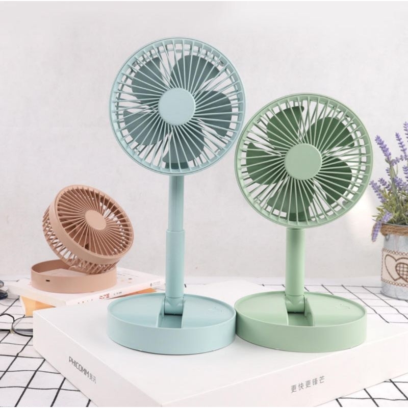 K12 Kipas Angin Lipat Macaron Mini Portable Multifungsi Folding Mini Fan Rechargeable