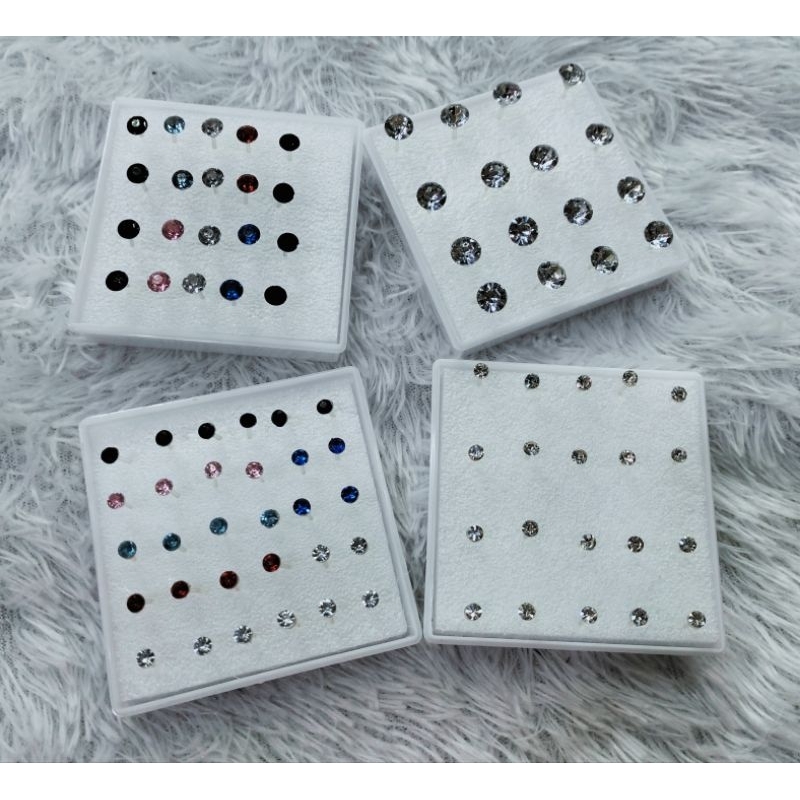 Tindik permata/ tindik permata warna / anting tindik isi (perbox)