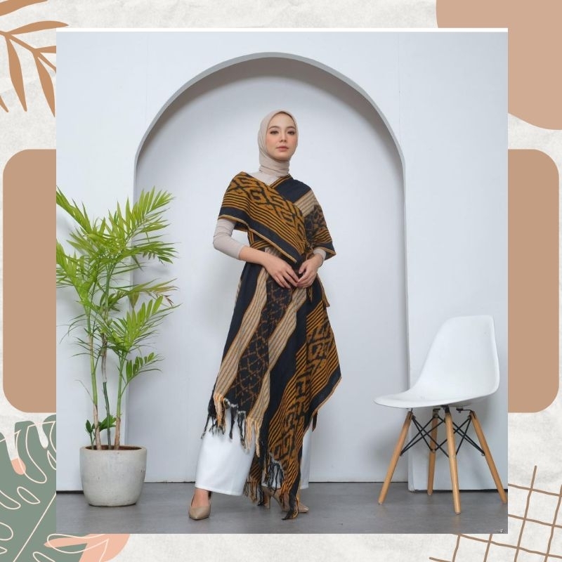 DRESS TENUN IKAT ETNIK DRESS TENUN TROSO DRESS KAIN TENUN ETNIK