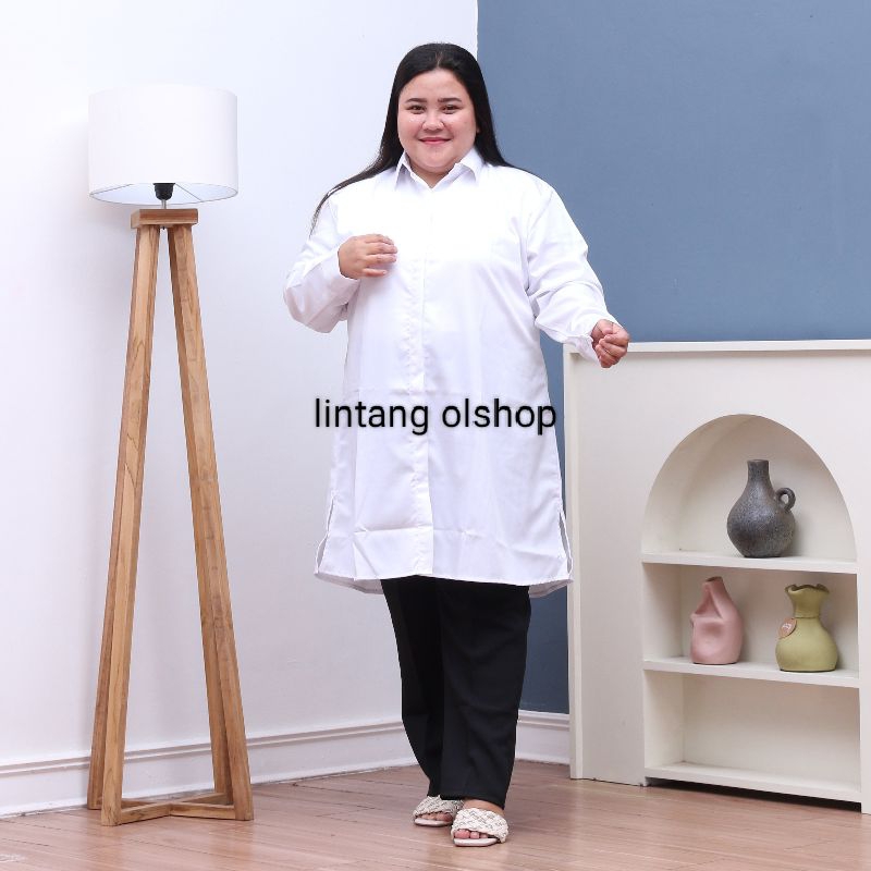 TUNIK TOYOBO JUMBO TUNIK WANITA TUNIK POLOS LENGAN PANJANG  SIZE 4L & 5L LD 130cm & 140cm