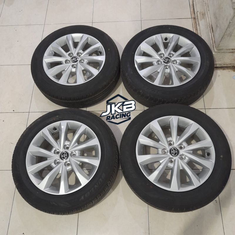 VELG MOBIL BEKAS OEM INNOVA ZENIX RING 17X6.5 HOLE 5X114.3 + BAN 215 60 R17