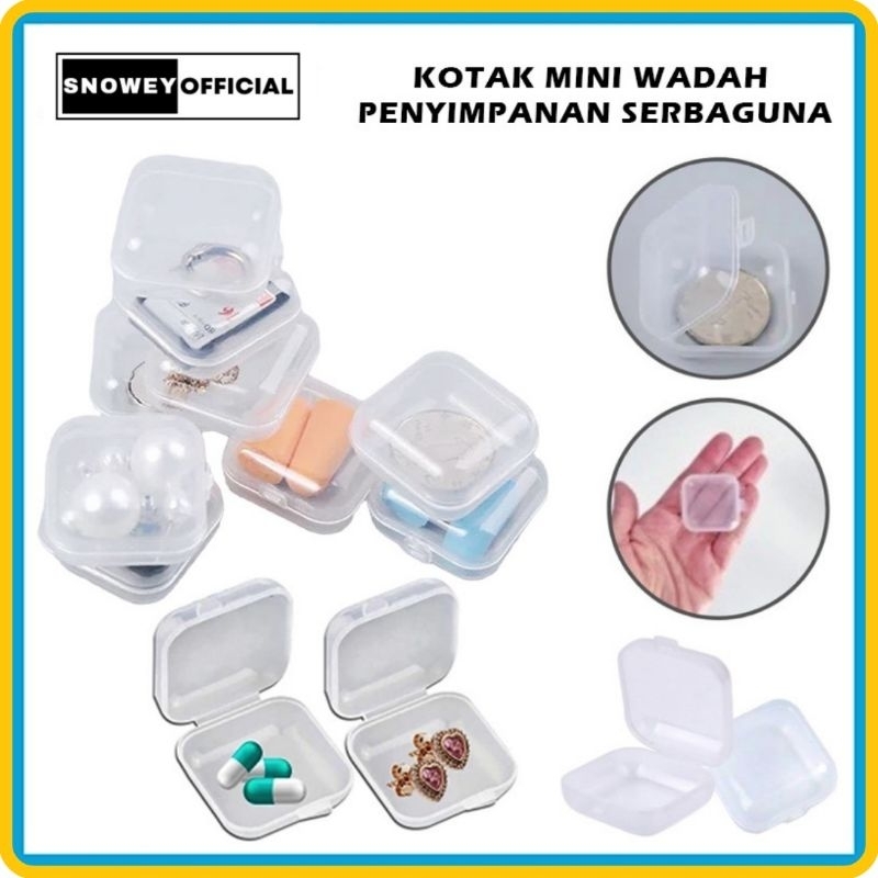 MEDAN MURAH - KOTAK OBAT MINI TRANSPARANT WADAH TEMPAT PENYIMPANAN PIL OBAT KAPSUL BOX CASE AKSESORI