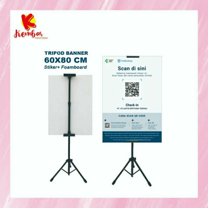 Tripod Banner 60x80 1 sisi