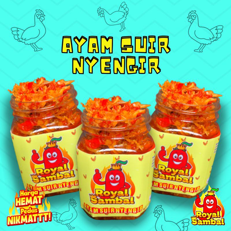 

ROYALSAMBAL | Ayam Suir Nyengir | PAKET LENGKAP 120gr