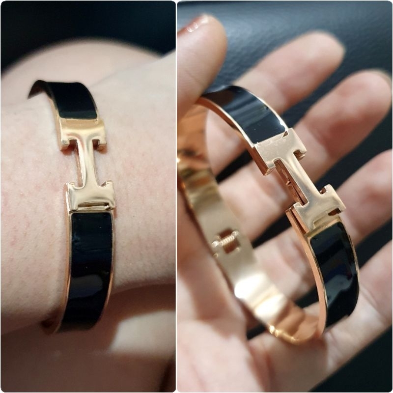 Gelang titanium asli Rosegold Premium Quality Bahan Bagus kilau Anti karat anti alergi Bracelet Stainless steel ori Gelang Titanium Branded band Gelang Viral Titanium Premium Quality Gt49